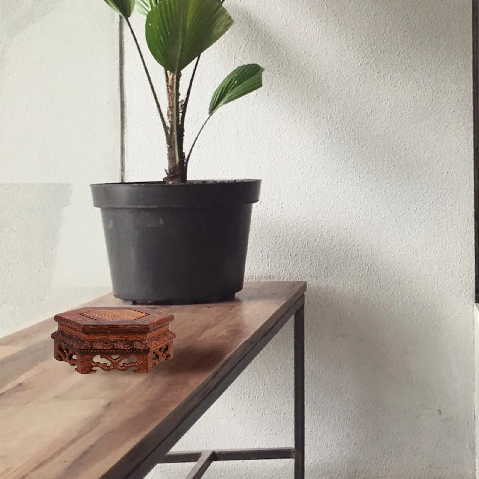 

High Six Feet Small Stone Flower Pot Stand Stable Reusable Longtime Space Saver Home Office Tidy Clean Multi Shape Size