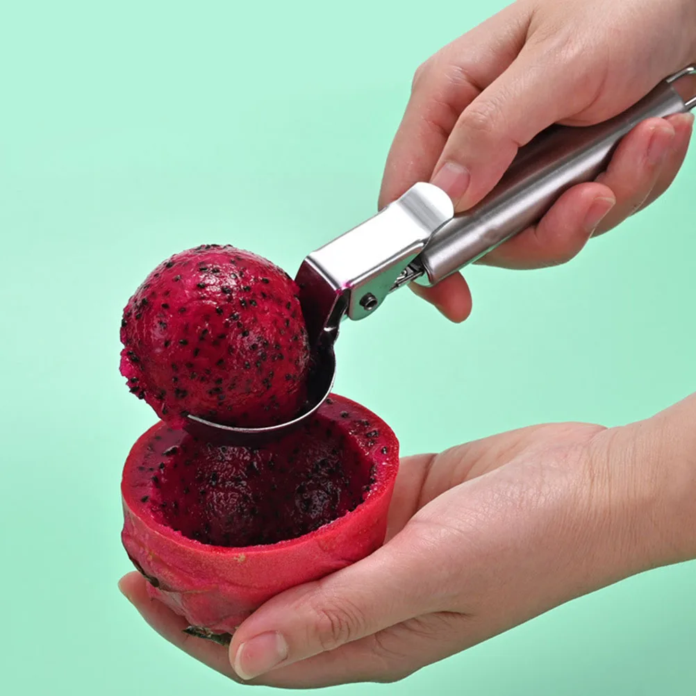 

2Pcs Stainless Steel Ice Cream Scoops Tableware Scoops for Home Kitchen Dessert Fruit Ball Scoop Tools