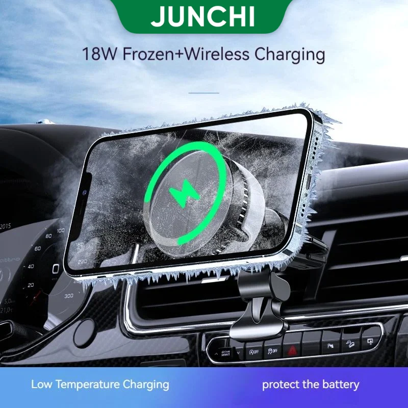 18W Car Magnetic Wireless Charger Cooling Dock for iPhone 12 Pro 13 14 QI Wireless Chargers Car Holder for Samsung Huawei