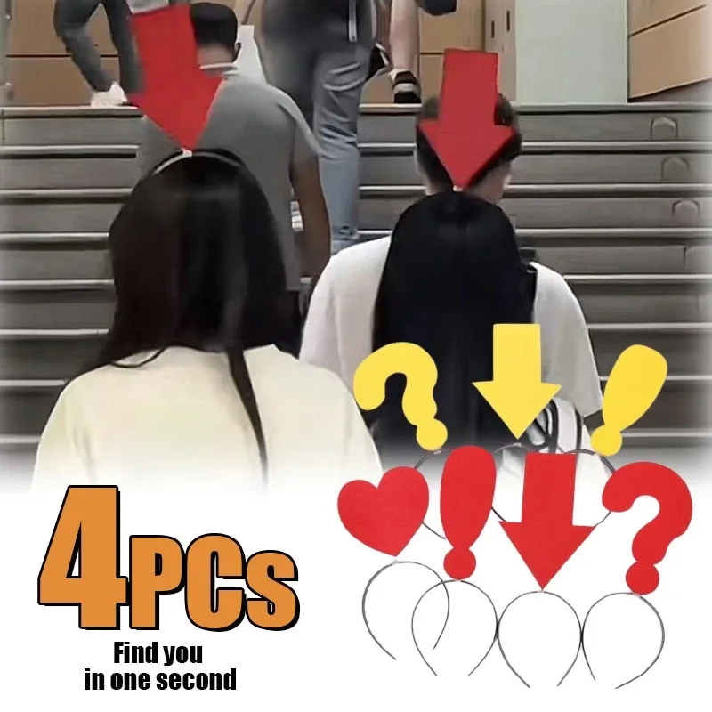 Уникальная повязка на голову со стрелкой для вечеринок, дней рождения, реквизит для фотобудки, обруч для волос, забавная тканевая повязка на голову с вопросительным знаком