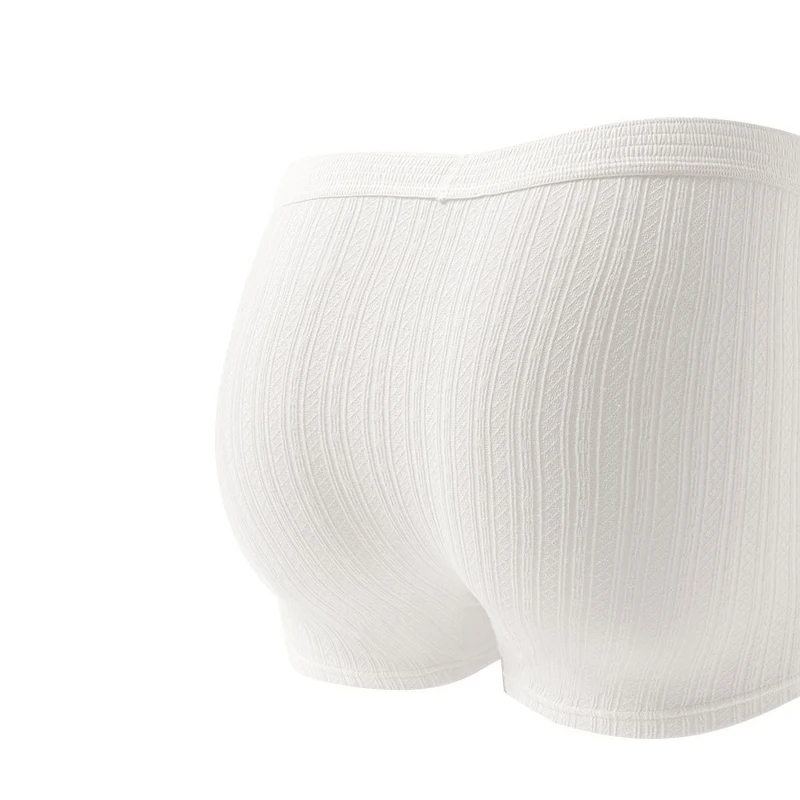 Men\'s Cotton White Antibacterial Briefs Four Corners Boxers