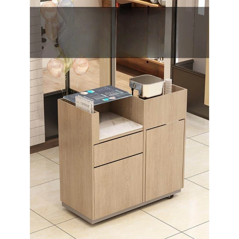 

Простая современная стойка ресепшн для торгового центра, стойка из массива дерева, информационная стойка для ресторана