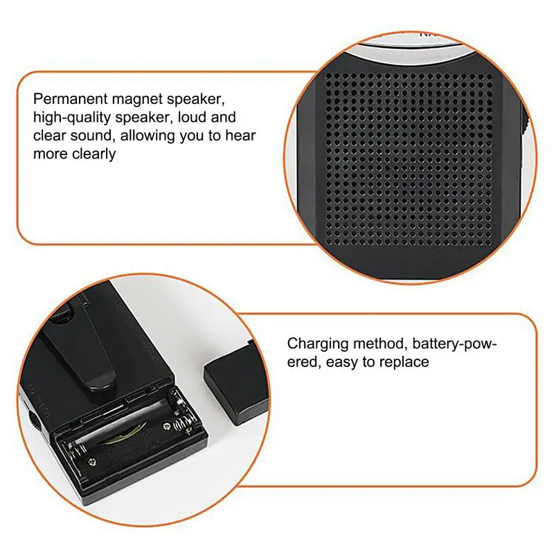 Radios Portable AM FM Pocket Radio Battery Powered AM FM Stereo Player with Speaker for Camping Travel Outdoor Survival Tornado