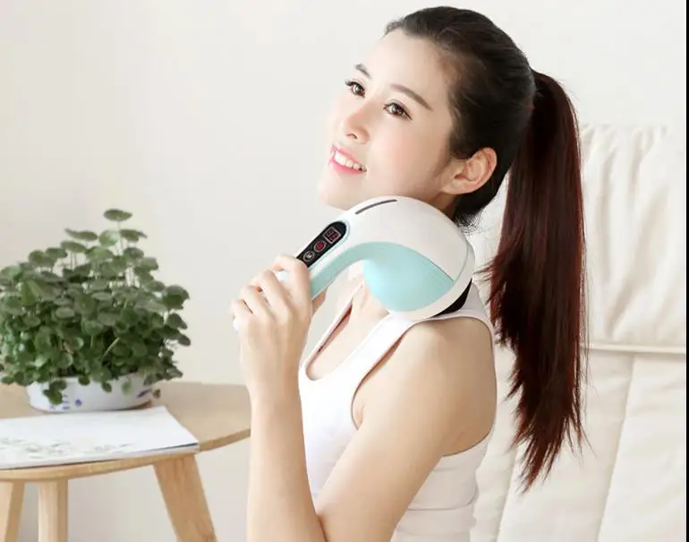 Wireless dolphins massager sticks plug-in neck shoulder waist electric multi-functional whole-body vibration kneading