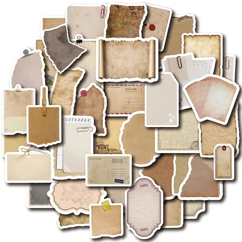 80 шт. винтажные бумажные наклейки для скрапбукинга, богатые элементы, винтажные этикетки для письма, журналы, планировщики, альбомы для коллажей, наклейки для этикеток