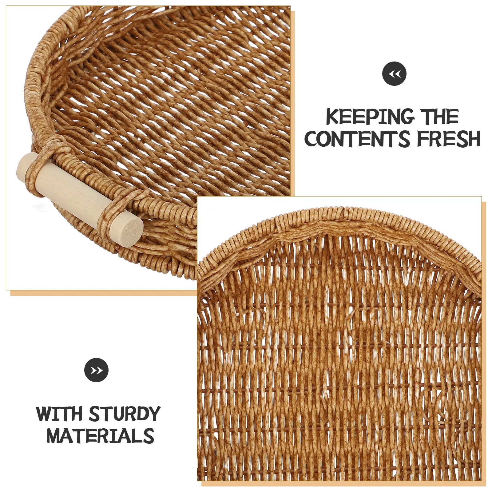 Imitation Rattan Bread Basket  - đánh giá và giá Food Snacks Drinks
