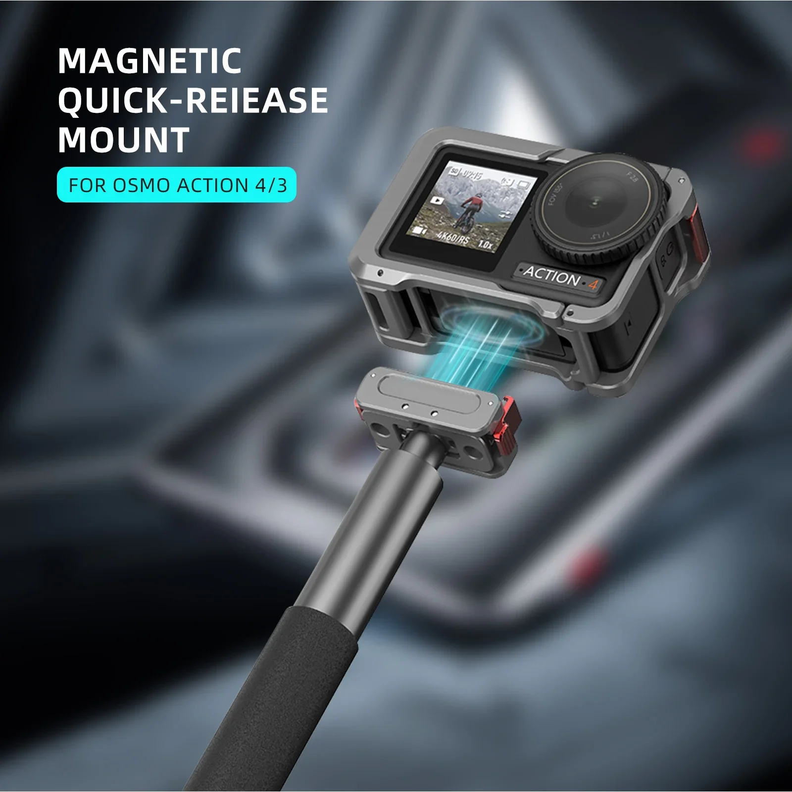 Aluminum Alloy Action Camera Magnetic Quick Release Adapter Mount with 1/4 Screw for OSMO Action Camera Stand Mount Adapter