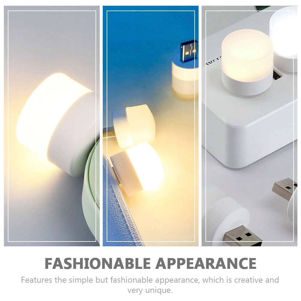 

4pcs Night Light Small Bedside Portable Desktop Lamp Simple Bedroom Lamps Lights PVC Material USB Plug Creative Fashionable