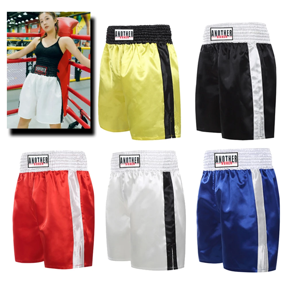 

New Muay Thai Fight Shorts Men Women Sanda Wushu MMA Training Uniform Taekwondo Boxing Ring Competition Grappling Shorts