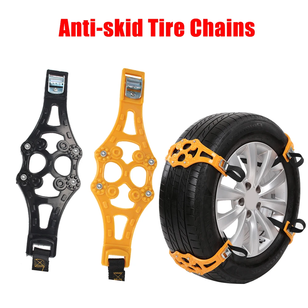 Car Anti-skid Safety 1pcs/set Winter Roadway Safety Tire Adjustable Double buckle TPU Chains Snow Snap Skid Wheel chains