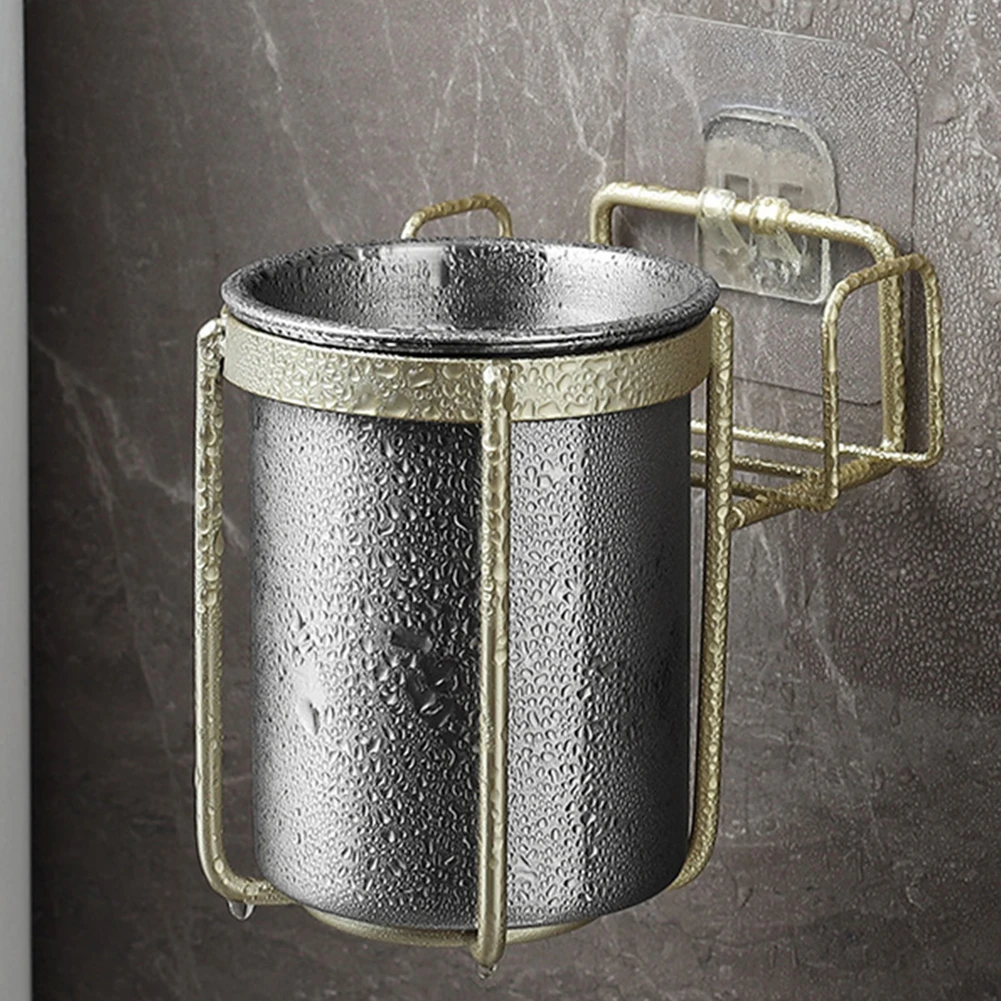 An der Wand montierter kreativer Aschenbecher, praktisches Aufbewahrungsregal für Zigarettenasche, rostfreier, stanzfreier Anti-Flugasche für Badezimmer, Hotels