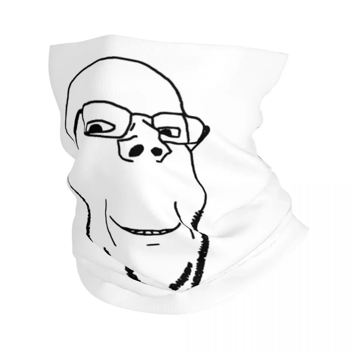 Uśmiechnięta Wholesome Wojak Soyjak Bandana Neck Gaiter Printed Wrap Mask Scarf Wielofunkcyjny szalik rowerowy Sport dla mężczyzn Kobiety Dorośli