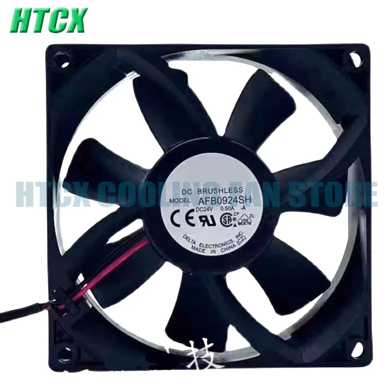 Original AFB0924SH DC24V 0.50A 90x90x25mm Two Lines Square Server Cooling Fan