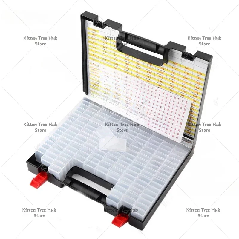 Car Key Embryo Storage Box 162 Compartments Anti-Mixing Folding Key Head Classification Storage Box Set