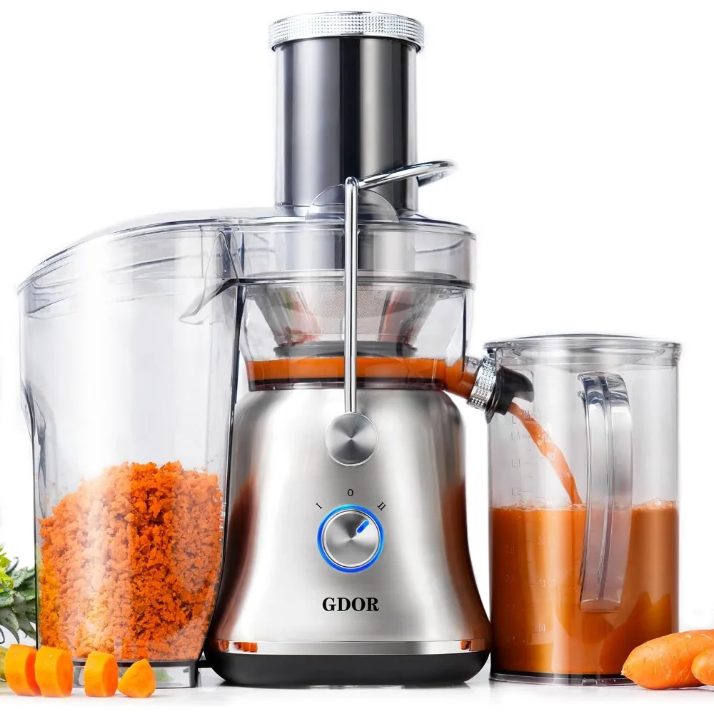 

1300W Powerful Juicer with Larger 3.4" Feed Chute, Titanium Enhanced Cutting System, Centrifugal Juice Extractor Maker with Hea