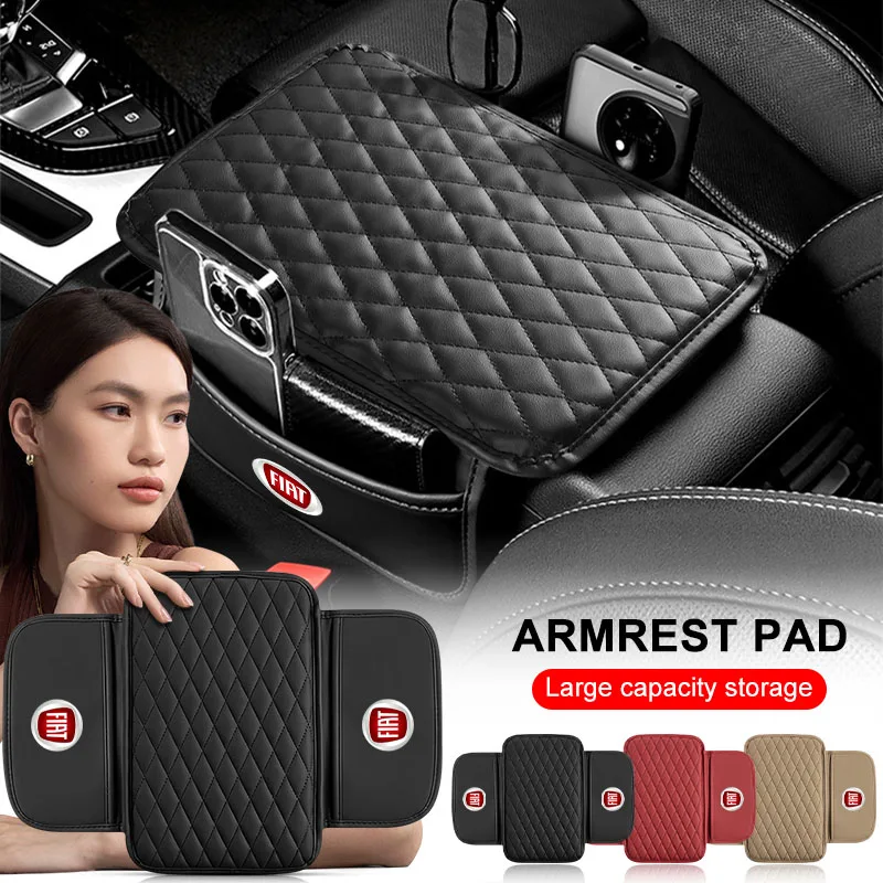 

Car Storage Bag Center Armrest Protective Cushion Support For Fiat 500 Punto 124 125 500 Bravo Stilo Panda Abarth Tipo Viaggio