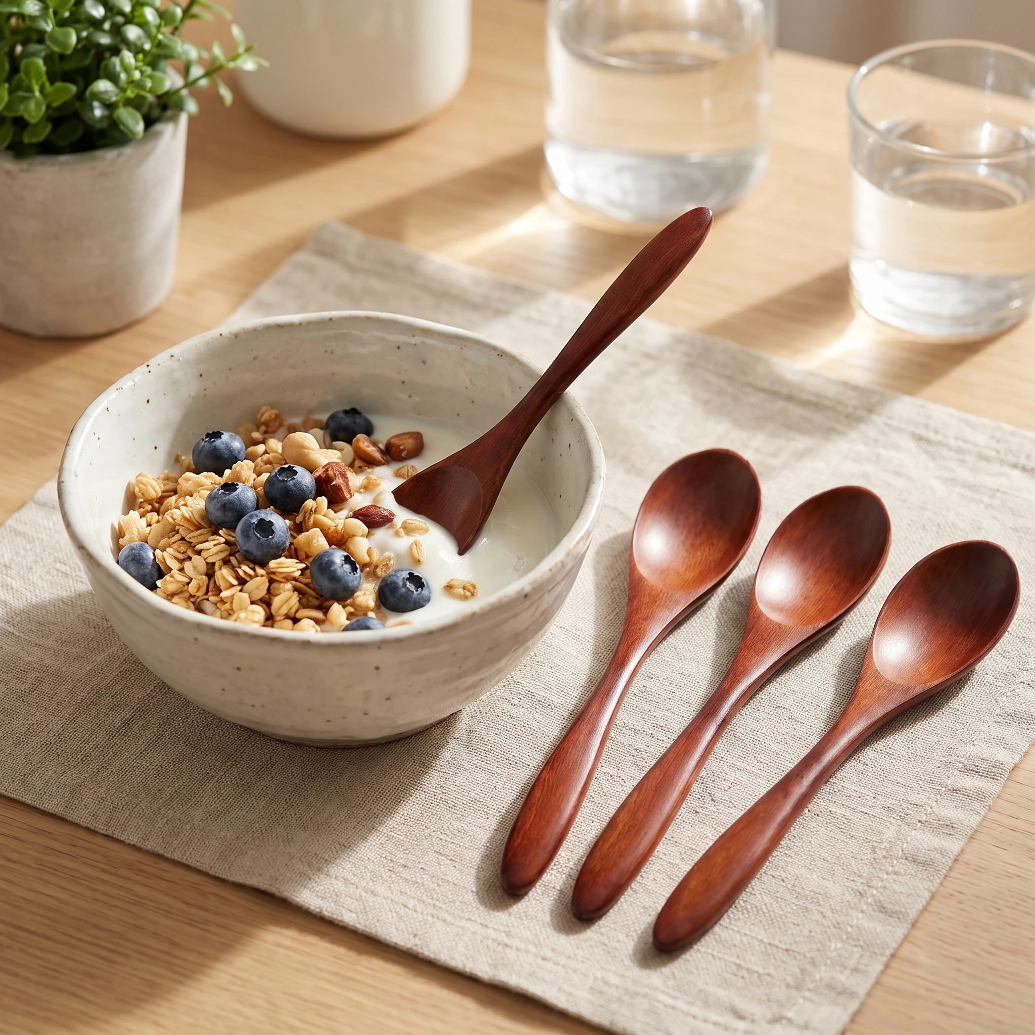 Prefer Coffee To Tea - 4/8 Pcs Wooden Soup Spoons, 4.7