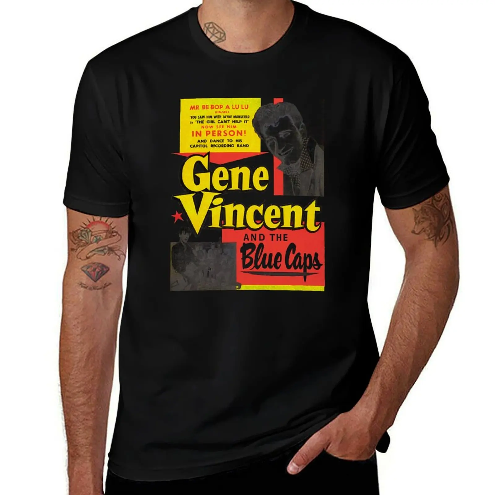 Футболка Gene Vincent, повседневная футболка с графическим принтом