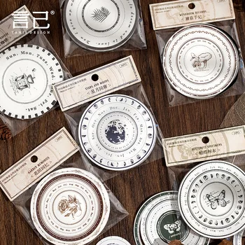 카와이 문구 스티커, 커피, 만나, 서점, 정크 저널링, 장식 스크랩북, 스티커 스크랩북, 24 개/1 로트 