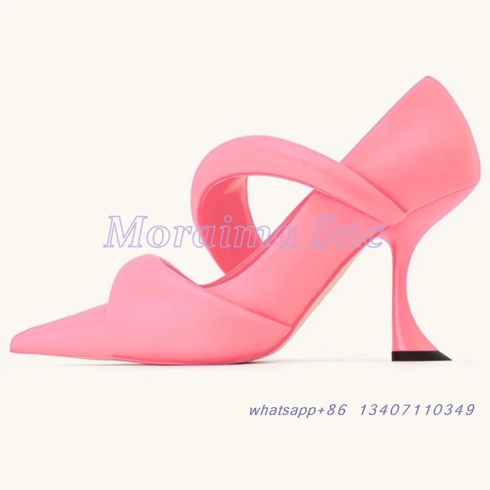 2026 جديد أشار تو مضخات الضحلة الانزلاق على كاندي الألوان رقيق رقيقة عالية الكعب مثير موضة الصنادل النسائية أحذية الصيف الصلبة #4