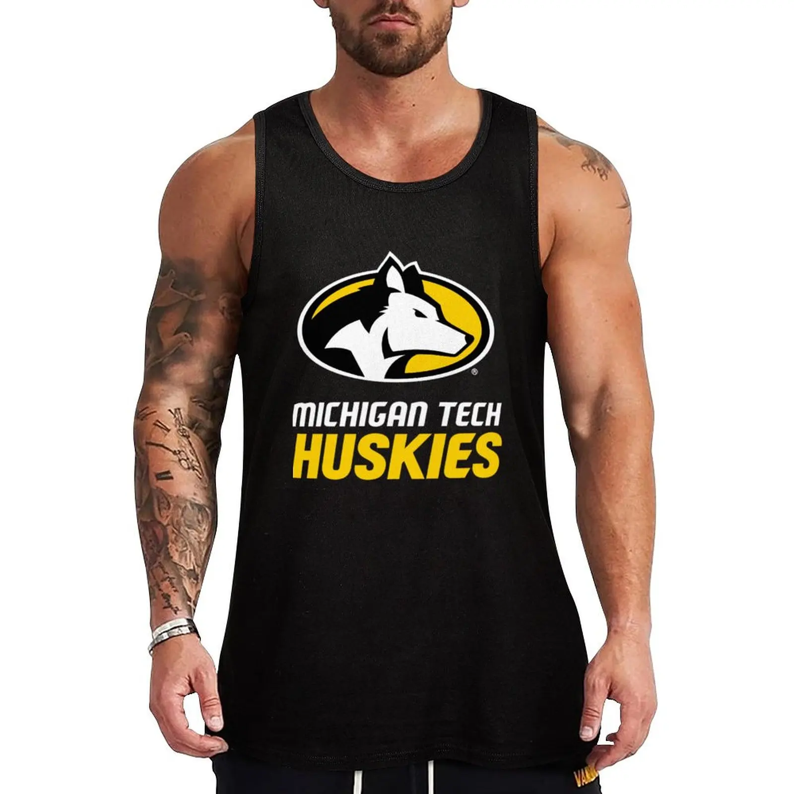 Camiseta sem mangas NCAA Michigan para treinamento esportivo, camiseta de secagem rápida para academia e fitness