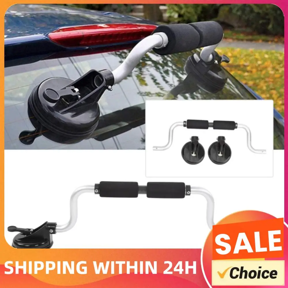 Soporte de Techo para Kayak con Rodillos de Succión Fuerte y Rodillos de Espuma, Asistencia de Carga para Montar Kayaks y Canoas en Techo de Coche - Negro