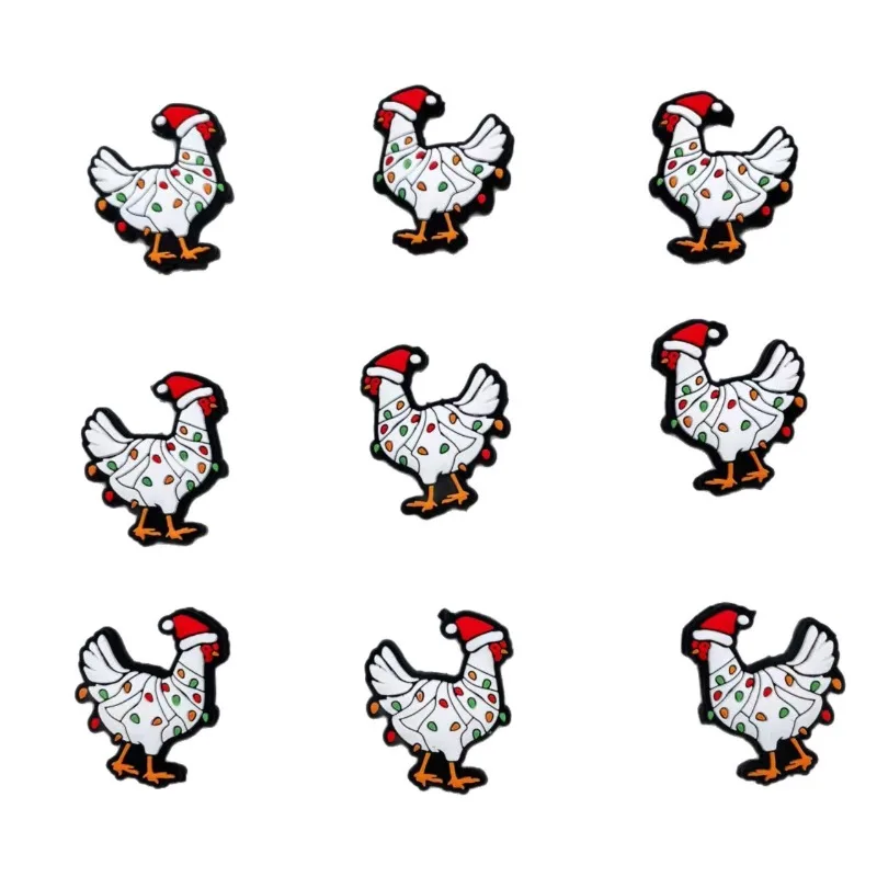 20/50 قطعة جديد عيد الميلاد سيليكون البؤري الخرز لصنع المجوهرات DIY بها بنفسك مطرز أقلام سلاسل المفاتيح الهدايا الاكسسوارات اليدوية #6