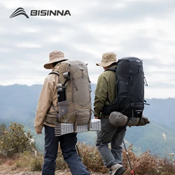 BISINNA 75L Camping Backpack Travel Sport Bag with Rain Cover Climbing Mountain Hiking Outdoor Backpacking Hiking Bag
