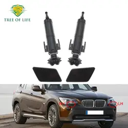 For BMW X1 E84 2009 2010 2011 2012 Front Left Right Headlight Lamp Spray Washer Nozzle Cover Unpainted 51112993585 61672990155