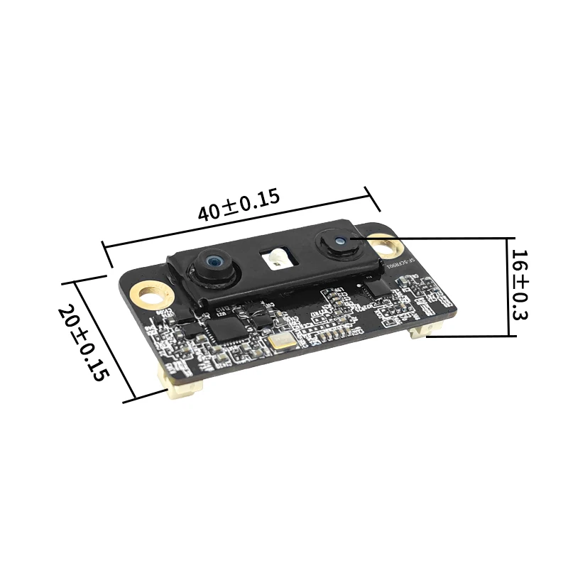Mini 2MP Facial Recognition Binocular RGB Dual Lens AI USB Camera 3D Face Recognition Camera Module USB2.0 with IR Infrared
