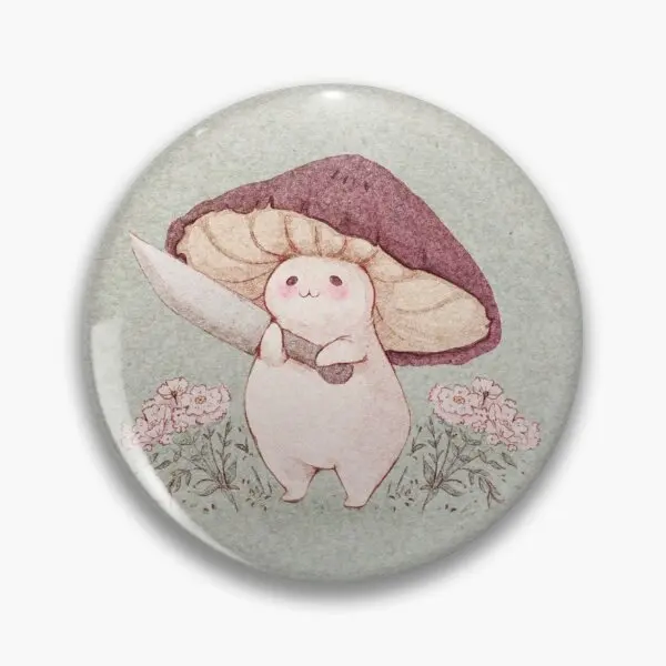 Let Me See What You Have Little Mushroom  Soft Button Pin Cute Hat Brooch Decor Creative Lapel Pin Jewelry Metal Clothes Gift