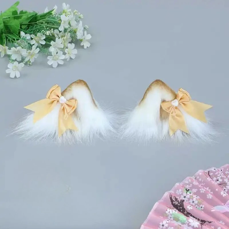 Neues Lolita Katzenohr Spitze Schleife Stirnband Cosplay Haarschmuck – Detail 1