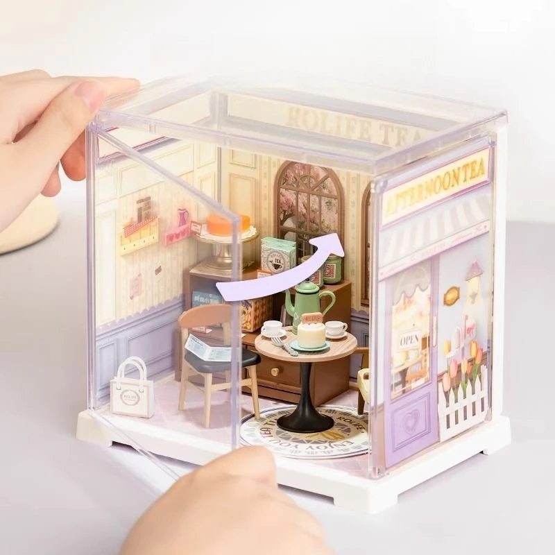 2025년 신제품 DIY 스트리트 뷰 미니어처 하우스 키트 놀이집 창작자 조립식 어린이 생일 소녀 선물 3D 퍼즐 수제