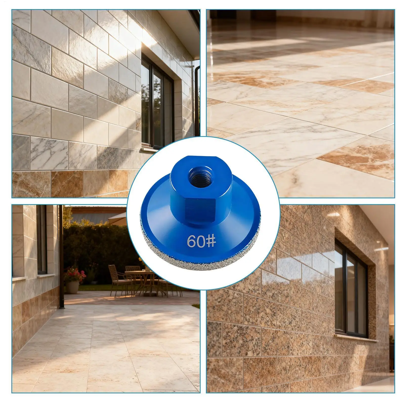 2inch Smooth Flat Strong Abrasive Attachments  Grinding Disc Angle Grinding Wheel for Family Friend Professional Home Tile