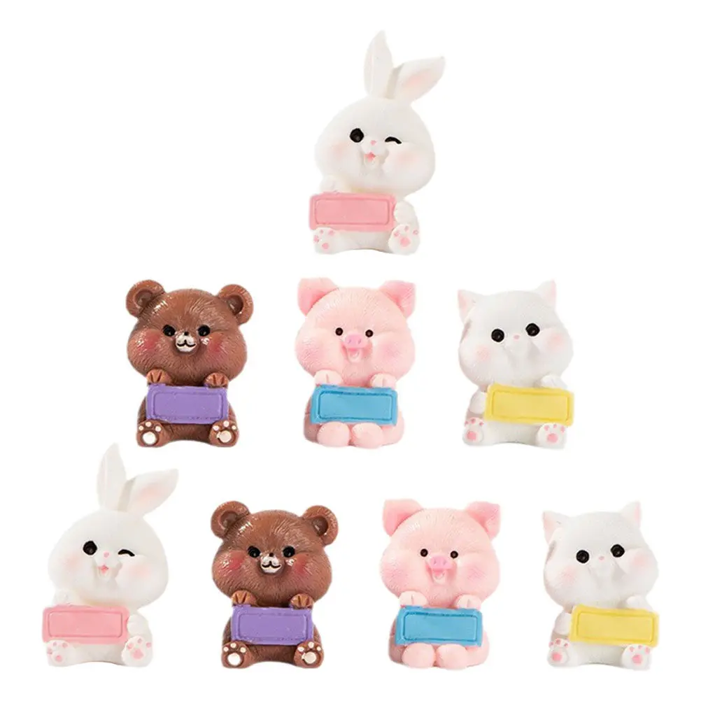 

Набор из 8 миниатюрных фигурок животных для декора: креативные статуэтки для дома и офиса, очаровательные украшения для рабочего стола и микроландшафтов