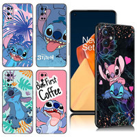 Stitch Angel Black Silicone Phone Case For OnePlus 10 11 12 ACE 2V 3V Pro 10R 11R 12R Nord CE 2 3 Lite N10 N20 SE N30 5G