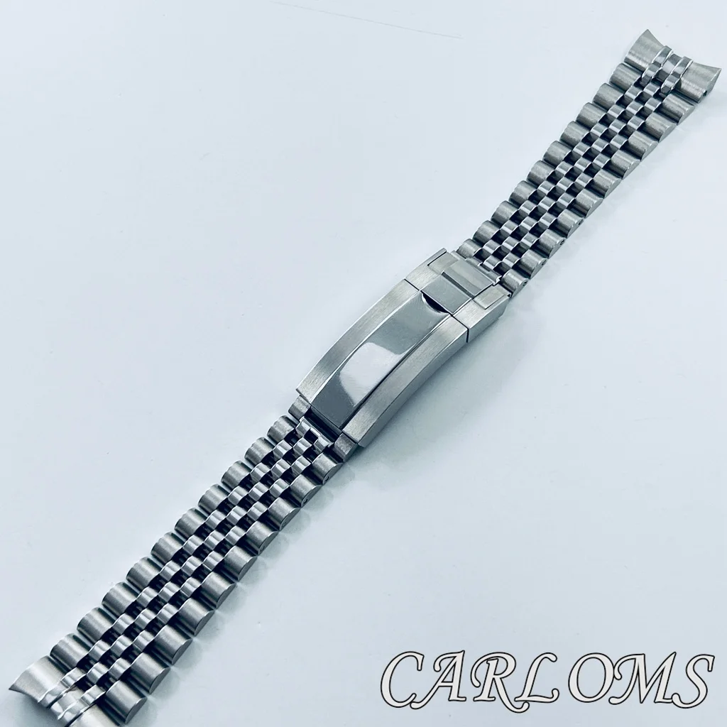 High Quality 20mm Jubilee Solid Stainless Steel Bracelet Lock Clasp Silver Black Gold Strap For Date SUB GMT Watch Case