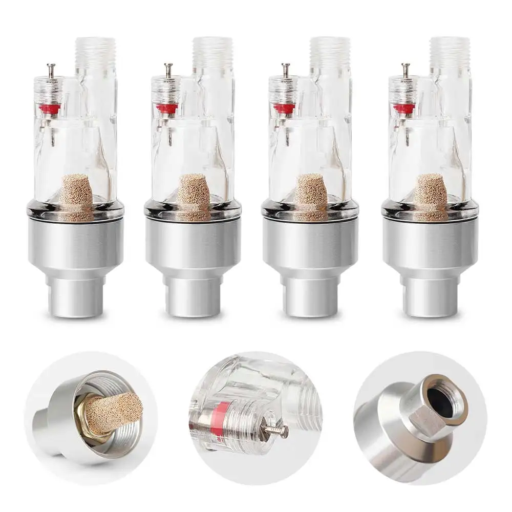 1PC Airbrush Accessories In-Line Mini Air Filter and Water Trap 1/8inch Connects Onto Airbrushes and Hoses with Threads