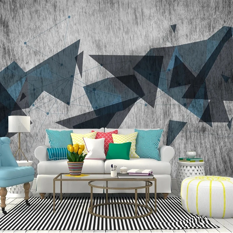 Custom 3D Wall Mural Modern Geometric Photo Wallpaper Living Room TV Sofa For Bedroom Clothing Store Background Papel De Parede