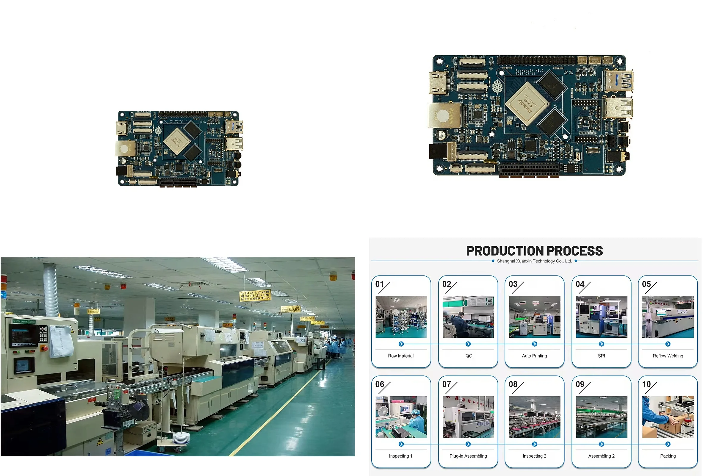 ROCKPro64 4GB single-board computer Rockchip RK3399 six-core 64-bit processor with MALI T-860 quad-core GPU