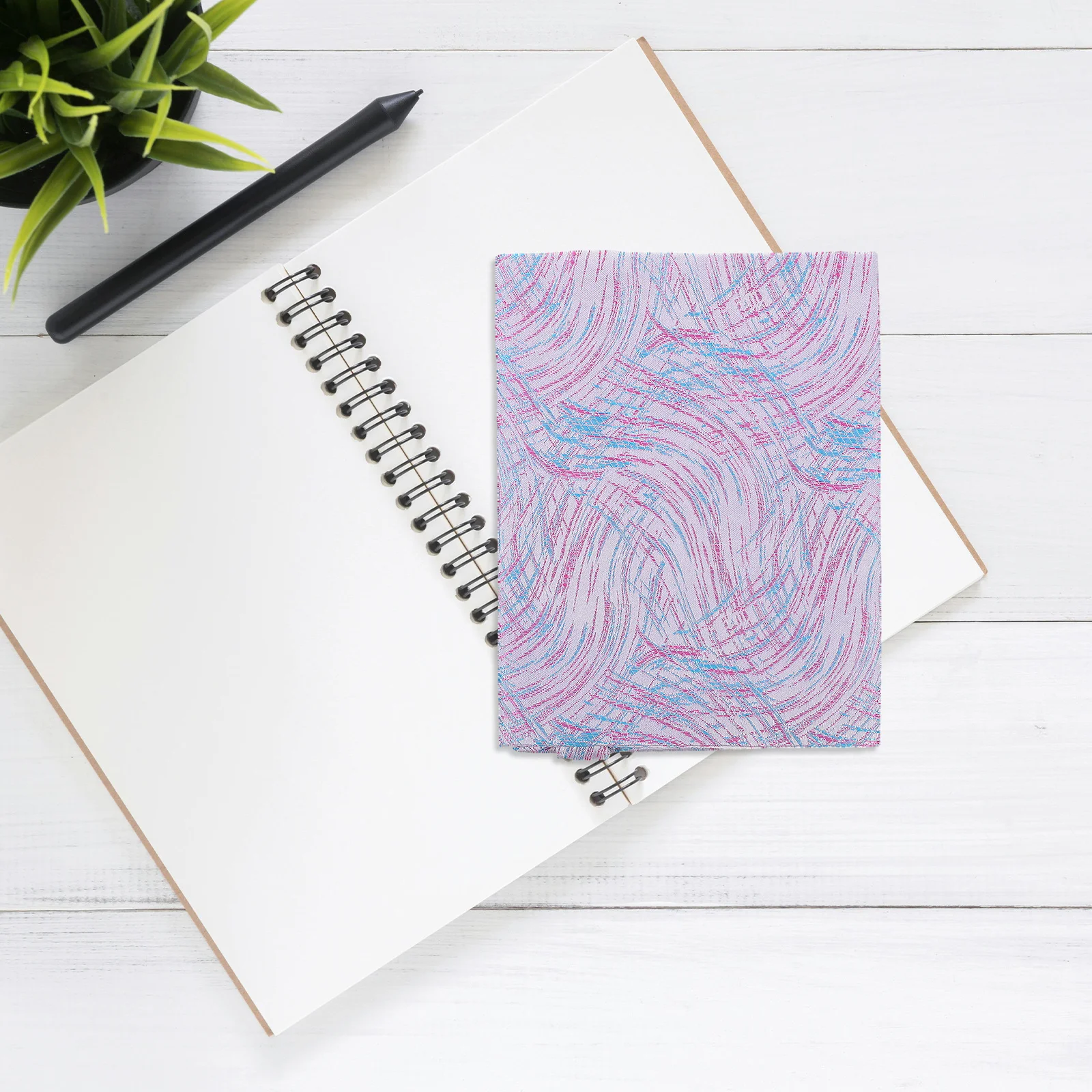 

Elegant Cloth Book Cover Protector Washable Notebook Sleeve Shield Your Notebook Intricate Pattern Practical Book Cover