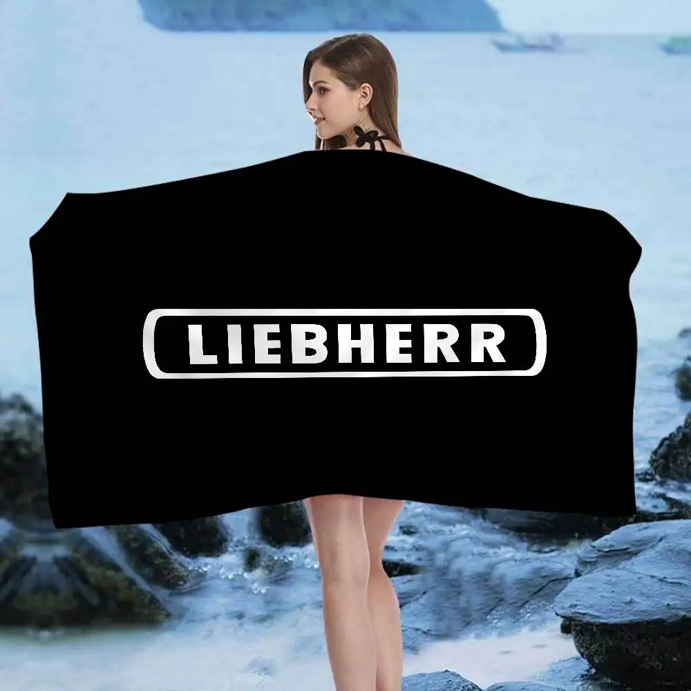 L-Liebherr Microfiber Printed Beach Towel Mountain Climbing Yoga Beach Swimming Running Absorbent Soft Towel