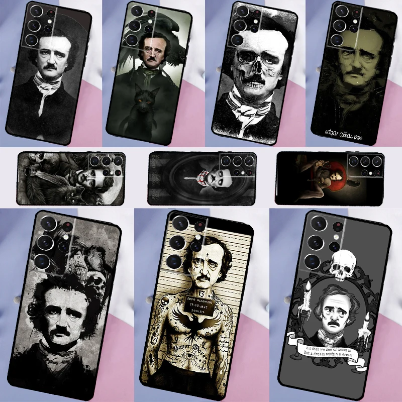 Edgar Allan Poe Case For Samsung Galaxy S23 S22 Ultra S21 S10 S9 S20 Plus Note 10 20 S20 FE S21 FE Back Cover