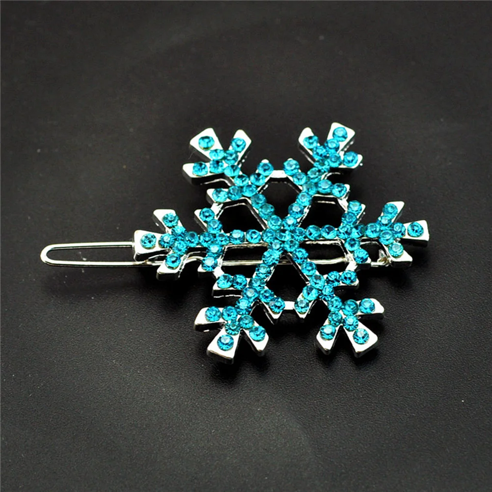 6 Pcs Party Hair Accessory Simulation Snowflake Hairpins Silver Bridal Christmas Princess Birthday Brooch