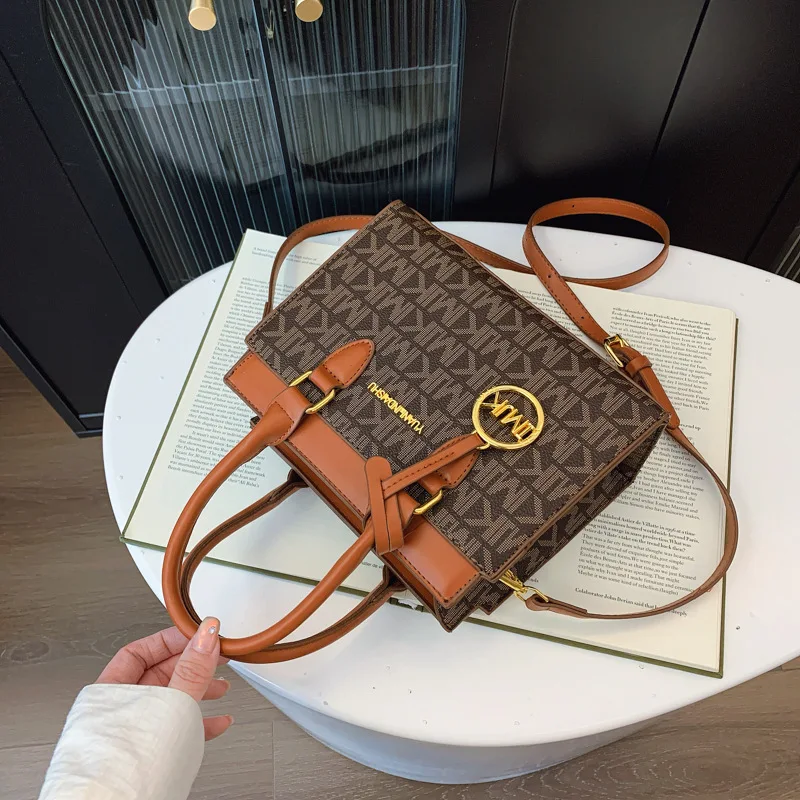 

​Premium Women Bag Designer New French Vintage Print Casual Tote Bag Minimalist Versatile Shoulder Purse High Quality Chic​