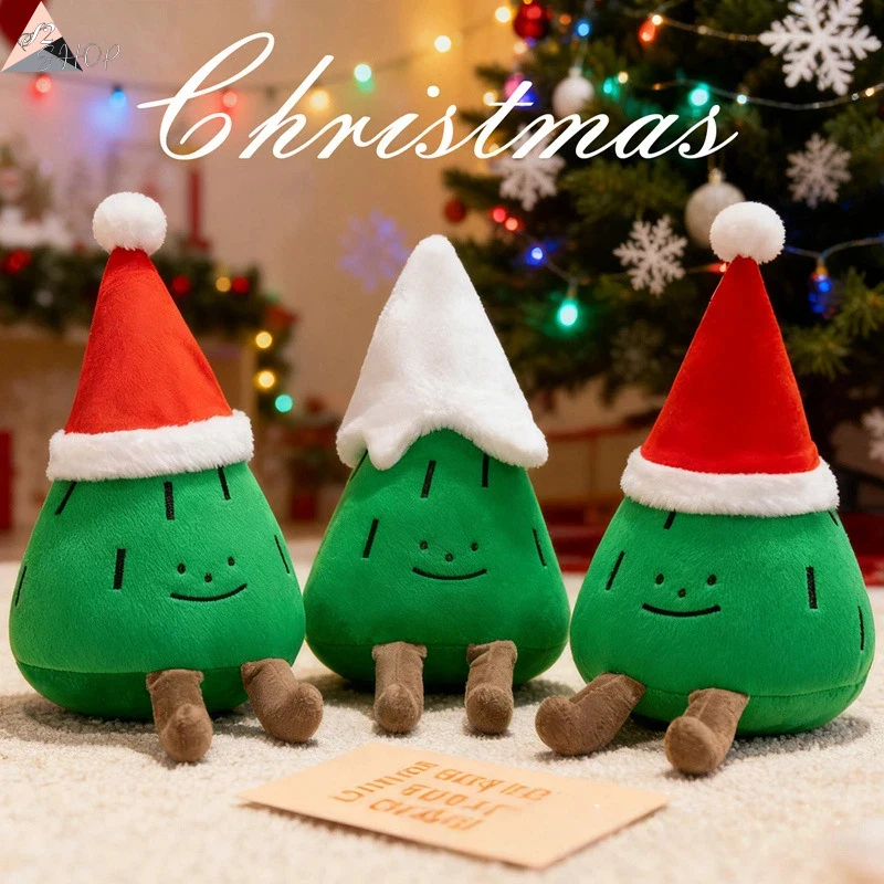 

Christmas Tree Plush Pillow Festive Holiday Home Decor Soft Cuddly Companion for Bedroom & Decor