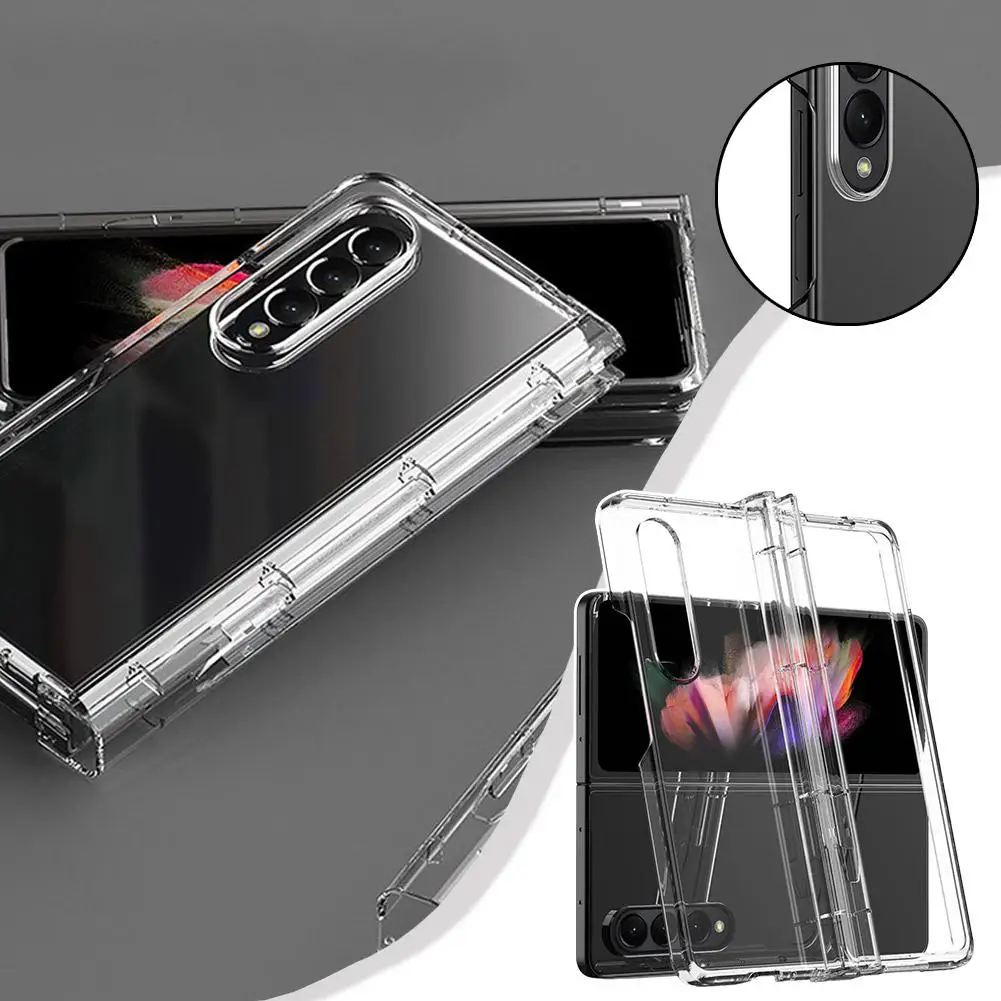 Transparent Phone Case For Samsung Galaxy Z Fold 6 Anti-fall Shockproof With Pen Slot W1R1