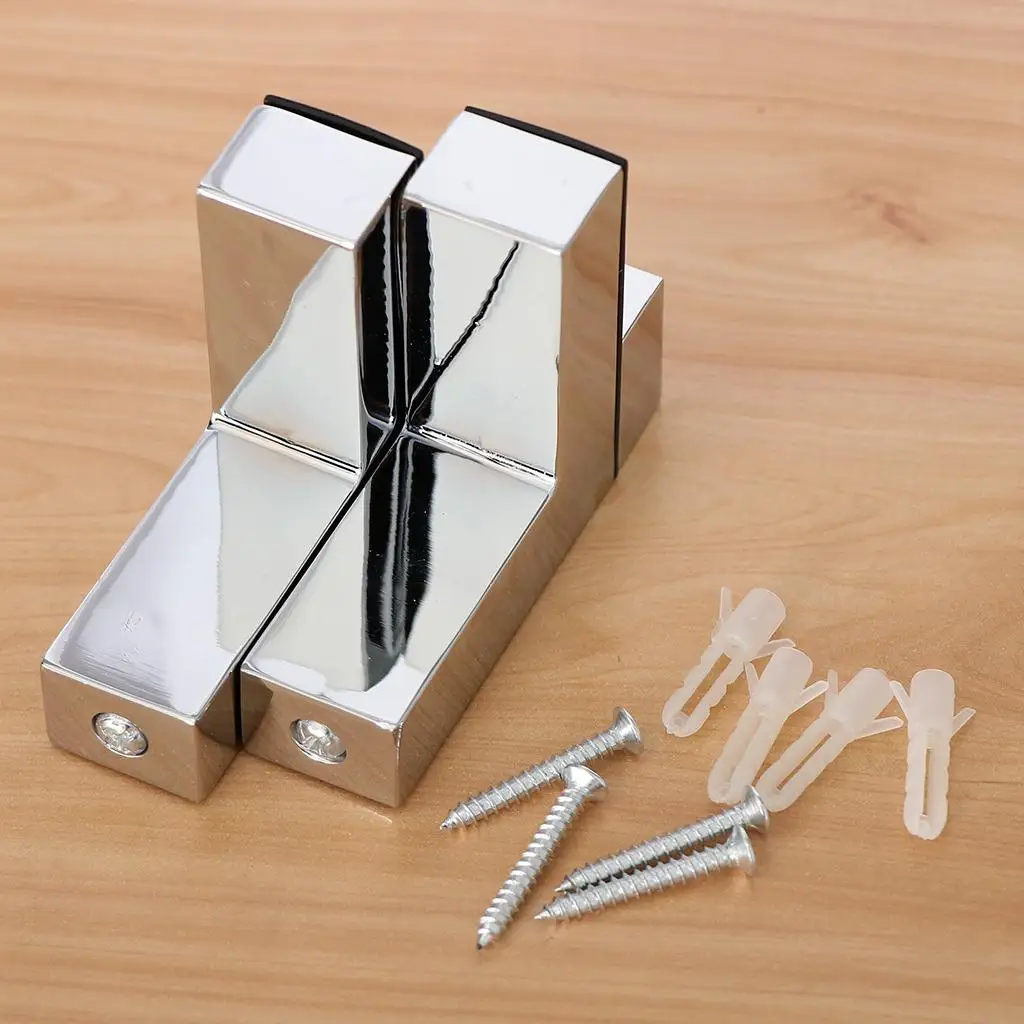 

Glass Shelf Brackets Wall Mount Alloy Glass clip and clamp With Screws 2Pcs