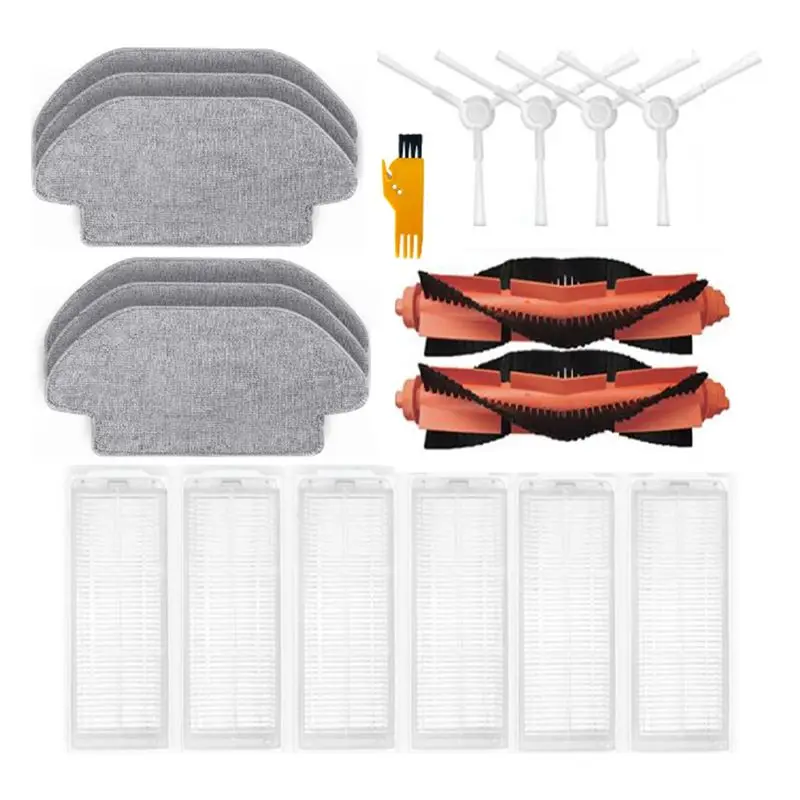 

A11I Robot Main Side Brush Washable Hepa Filter Mop Pad Replacement Spare Parts Plastic+Microfiber For Xiaomi Robot Vacuum S12 B