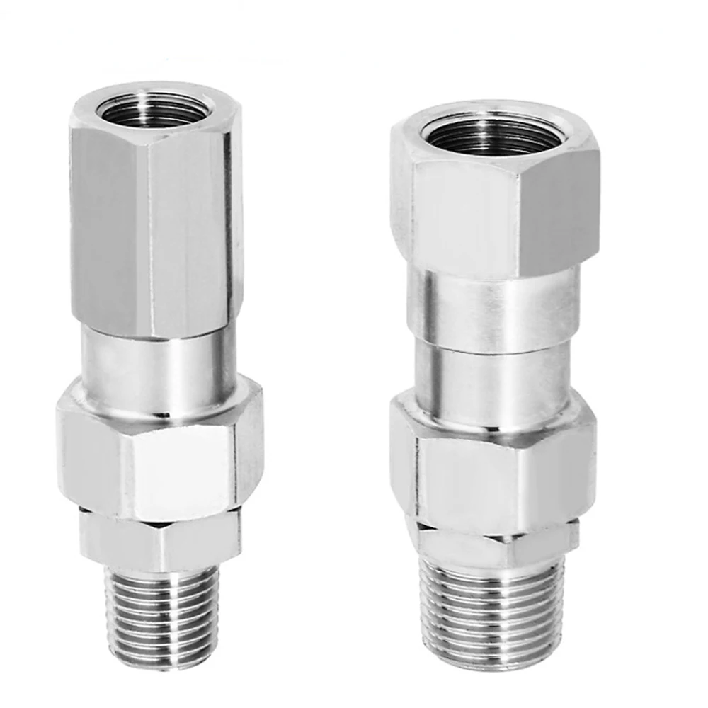 

High Pressure Cleaning Nozzle Tail 3/8 or 1/4 NPT Joint 304 Stainless Steel 360-degree Rotary Nozzle and Pipe Joint